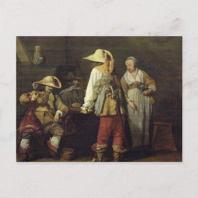 Cartão Postal Interior de uma pensão, 1636 (Frente)