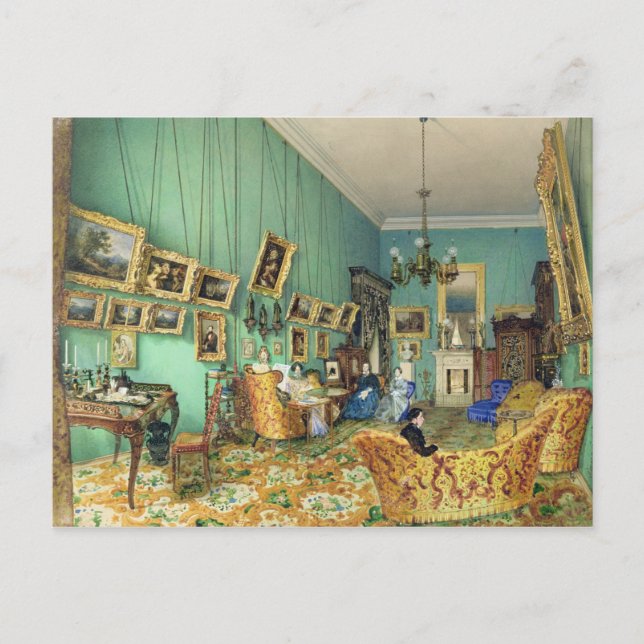 Cartão Postal Interior de uma sala, 1847 (Frente)