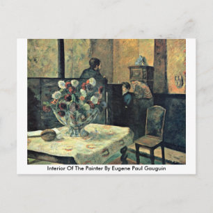 Cartão Postal Interior Do Pintor Por Eugene Paul Gauguin