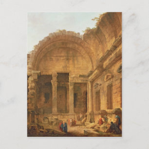 Cartão Postal Interior do Templo de Diana em Nimes, 1787