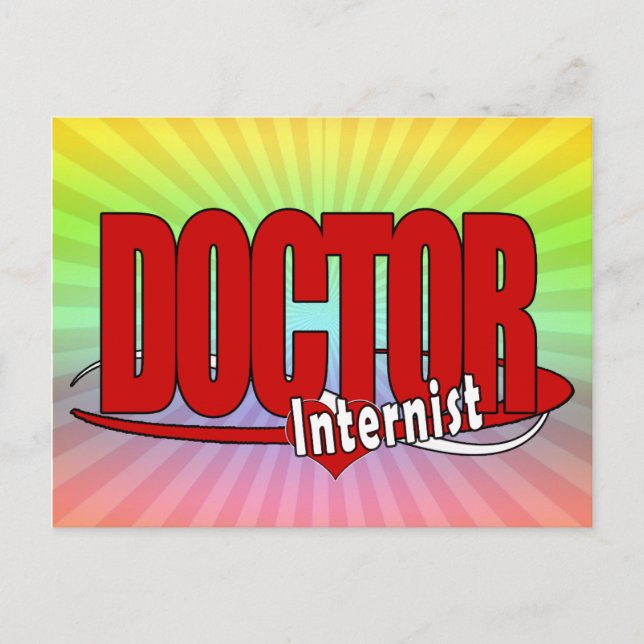 Cartão Postal Internista do MÉDICO LOGO (Frente)