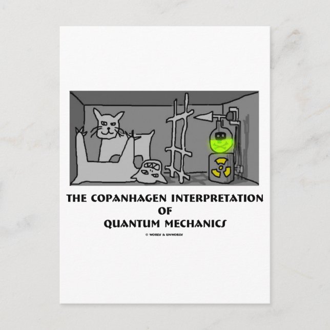 Cartão Postal Interpretação De Copenhaga Sobre Mecânica Quântica (Frente)