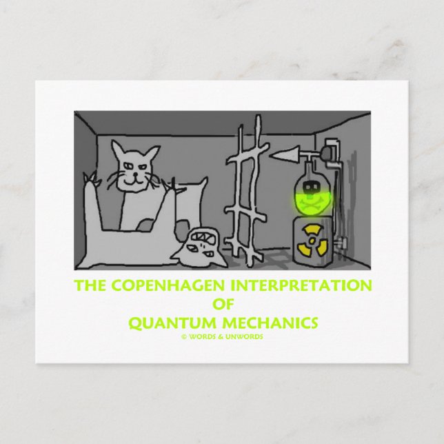 Cartão Postal Interpretação De Copenhague Da Mecânica Quântica (Frente)