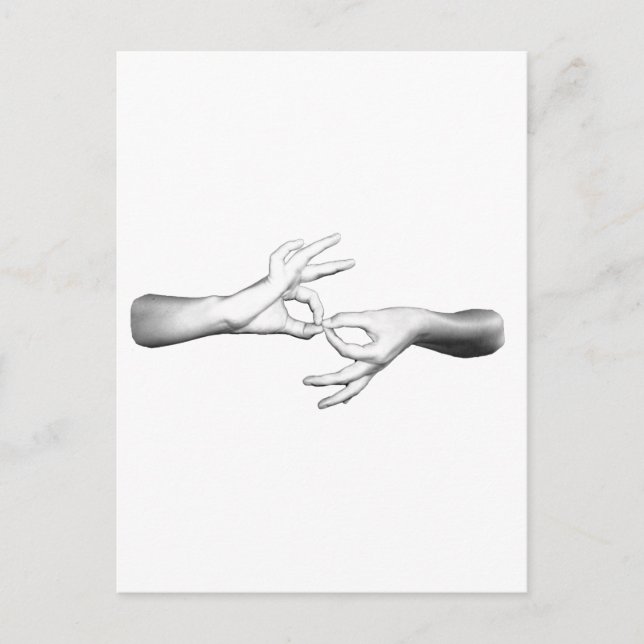 Cartão Postal Intérprete do ASL (Frente)