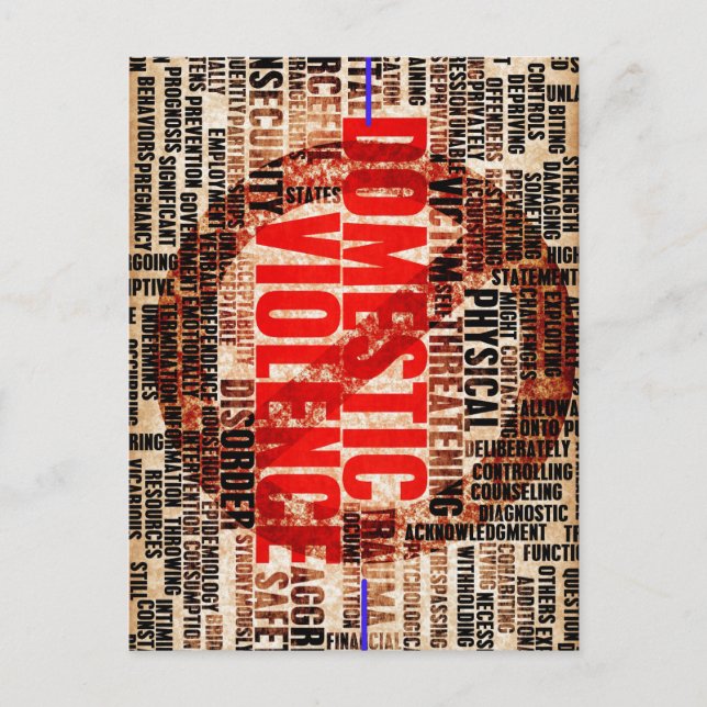 Cartão Postal Interromper a Violência Doméstica (Frente)