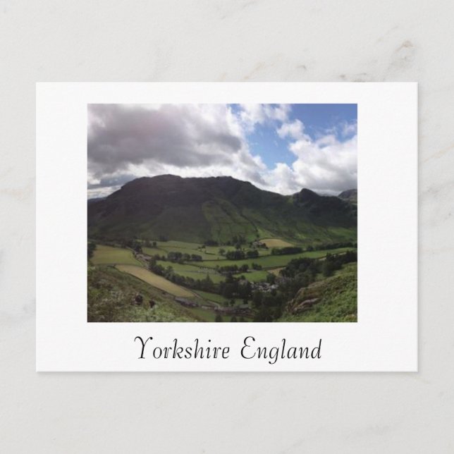 Cartão postal intitulado Yorkshire England (Frente)