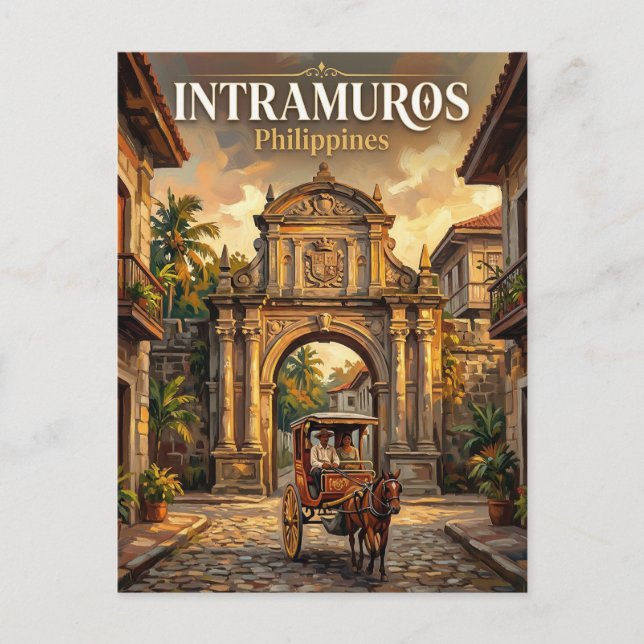 Cartão Postal Intramuros Filipinas (Frente)