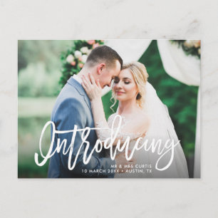Cartão Postal Introdução   anúncio de casamento do script de esc