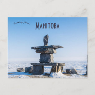 Cartão Postal Inukshuk em Churchill Manitoba Canadá