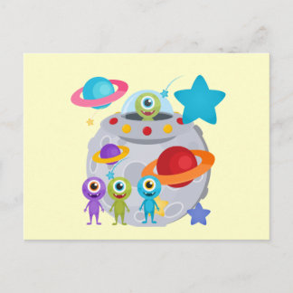 Cartão Postal Invasão de alienígena