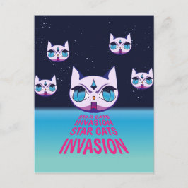 Cartão Postal Invasão de Star Cats