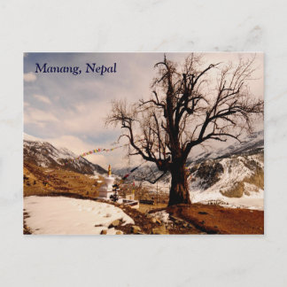 Cartão Postal Inverno aperta Manang