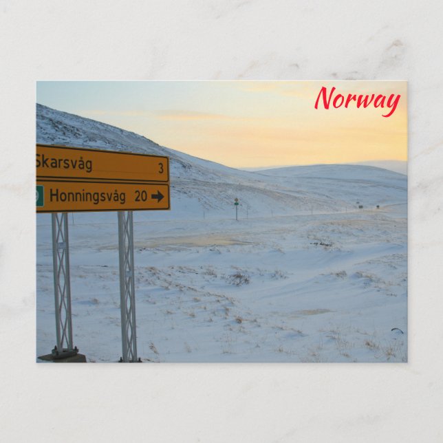 Cartão Postal Inverno da Noruega (Frente)