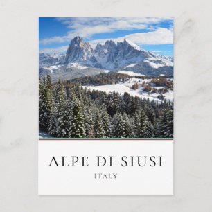 Cartão Postal Inverno de Alpe di Siusi, Itália