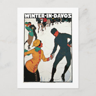 Cartão Postal Inverno em Davos