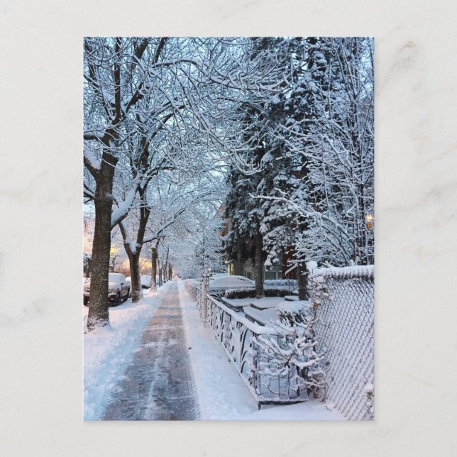 Cartão Postal Inverno em Montreal (Frente)
