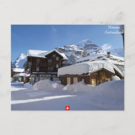 Cartão Postal Inverno em Mürren, Cartão-postal de Suiça