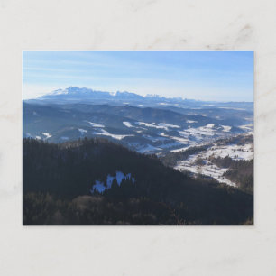 Cartão Postal Inverno em Pieniny