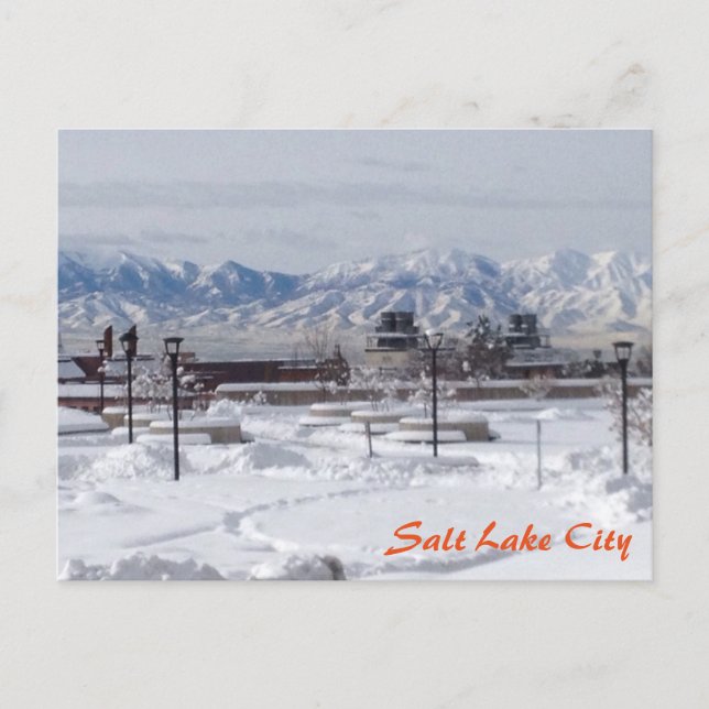 Cartão Postal Inverno em Salt Lake City (Frente)