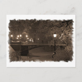 Cartão Postal Inverno em tons de sépia