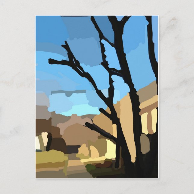 Cartão Postal Inverno na Cherry Tree Street (Frente)