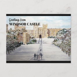Cartão Postal Inverno na Paintagem do Castelo de Windsor