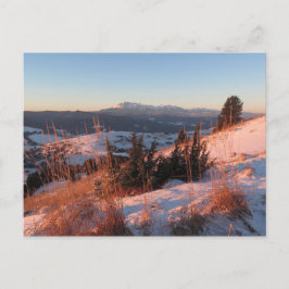 Cartão Postal Inverno nas montanhas de Pieniny