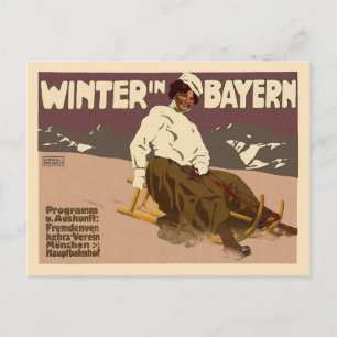 Cartão Postal Inverno no Bayern
