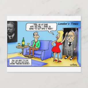 Cartão Postal Inverta Em Um Ursinho... Roosevelt Engraçado Dar