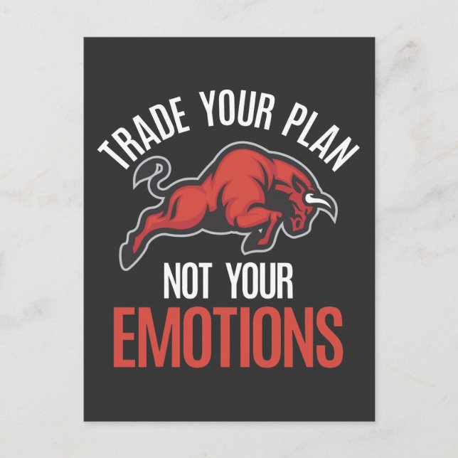 Cartão Postal Investidor no mercado bolsista Bull Day Trading (Frente)