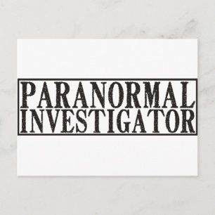 Cartão Postal Investigador Paranormal