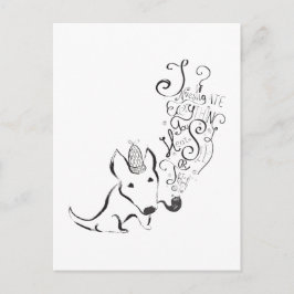 Cartão Postal Investigar tudo o que é inglês Bull Terrier art