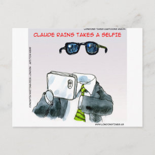 Cartão Postal Invisível Selfie Funny