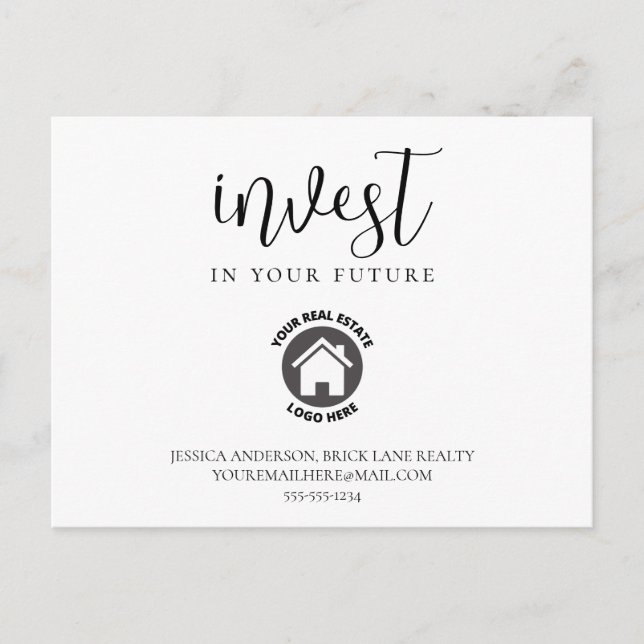 Cartão Postal Invista na sua futura agricultura imobiliária (Frente)