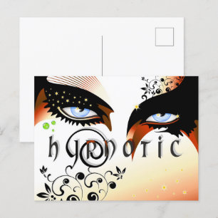 Cartão Postal Invólucro da Moda Azul