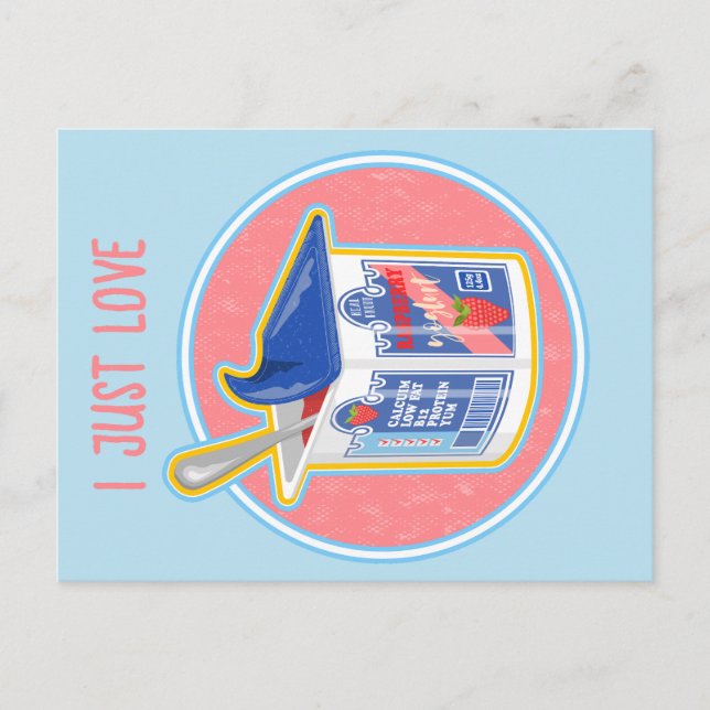 Cartão Postal iogurte de morango (Frente)