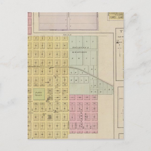 Cartão Postal Iola, Torrance e Kellogg, Kansas (Frente)