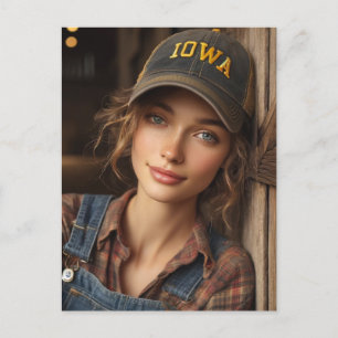 Cartão Postal Iowa Beaulinda Girl