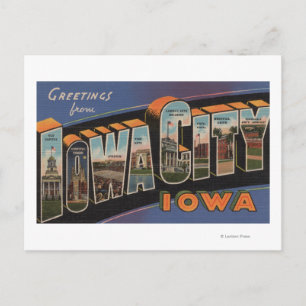 Cartão Postal Iowa City, Iowa - Grandes Cenas de Letra