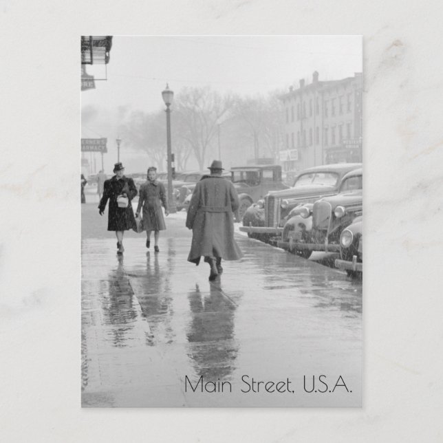 Cartão Postal Iowa City Main Street (Frente)