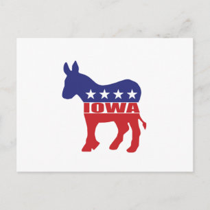 Cartão Postal Iowa Democrat Donkey
