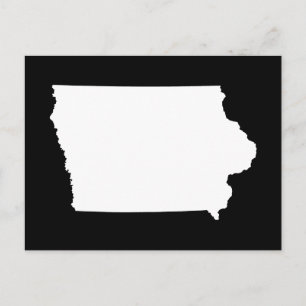 Cartão Postal Iowa em branco e preto