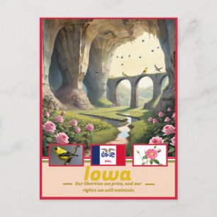 Cartão Postal Iowa Essence: Surreal State Wonder