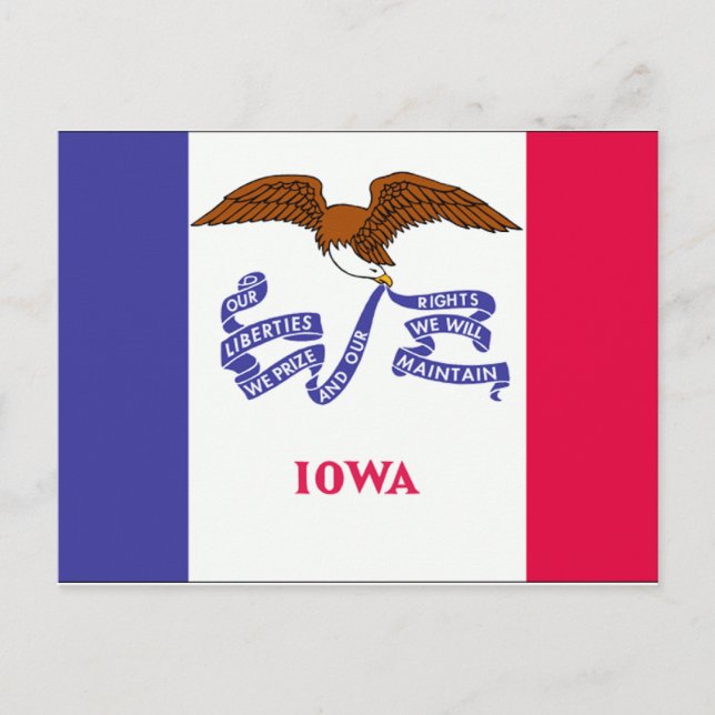 Cartão Postal Iowa Flag (Frente)