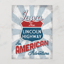 Cartão Postal Iowa Lincoln Highway Vintage América