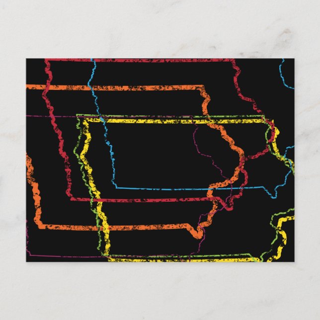 Cartão Postal iowa orgulho blur (Frente)