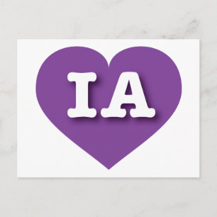 Cartão Postal Iowa Purple Heart - Big Love
