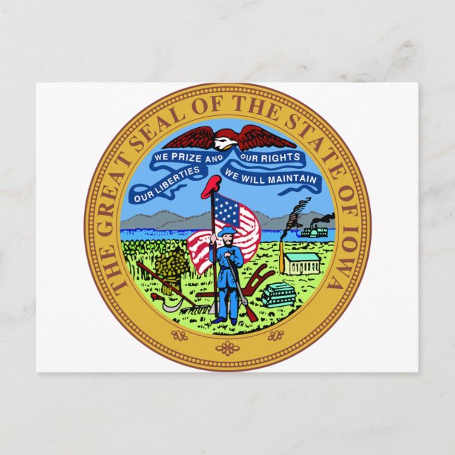 Cartão Postal Iowa State Seal (Frente)