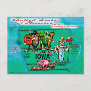 Cartão Postal Iowa USA Card