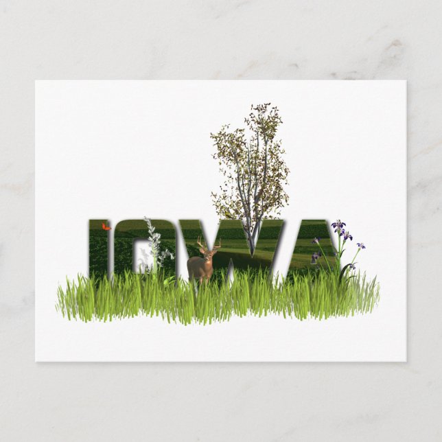 Cartão Postal Iowa Wildlife (Frente)